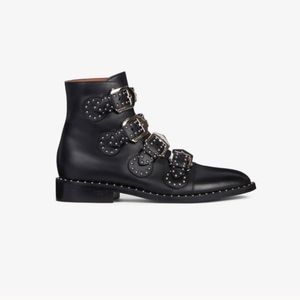 Givenchy Black Ankle Boots with Triple Buckle